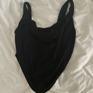 Black see through cropped top